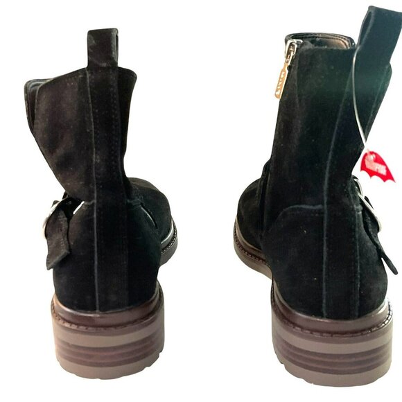 Blondo Black Suede Waterproof Size 9 Ankle Boots NWT - Picture 5 of 6